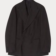04 - Linen DB Suit Jacket - Black