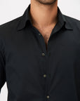 Shirt - Cotton Twill - Black Giabe