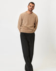 Crew Neck - Wool - Beige Giabe
