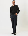 Crew Neck - Wool - Black Giabe