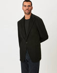 Jacket - Brushed Wool - Black Giabe