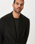 Jacket - Brushed Wool - Black Giabe
