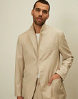 01 - Suit Jacket - Cream Giabe
