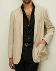 01 - Suit Jacket - Cream Giabe