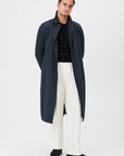 03 - Raglan Car Coat - Navy Giabe