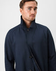 03 - Raglan Car Coat - Navy Giabe