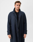 03 - Raglan Car Coat - Navy Giabe