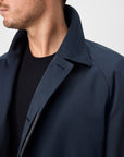 03 - Raglan Car Coat - Navy Giabe