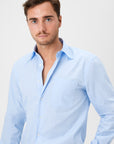 03 - Shirt - Cotton Poplin - Light Blue Giabe