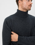 03 - Roll Neck - Wool - Dark Grey Giabe