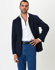 Jacket - Wool/Cashmere - Navy Giabe