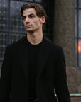 Jacket - Brushed Wool - Black Giabe