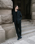 04 - Linen Suit Trousers - Black