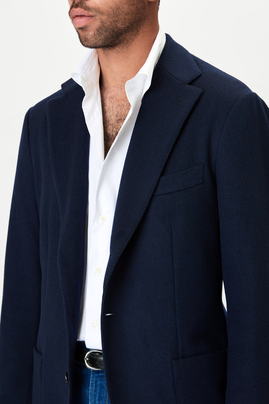 Jacket - Wool/Cashmere - Navy