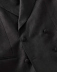 04 - Linen DB Suit Jacket - Black