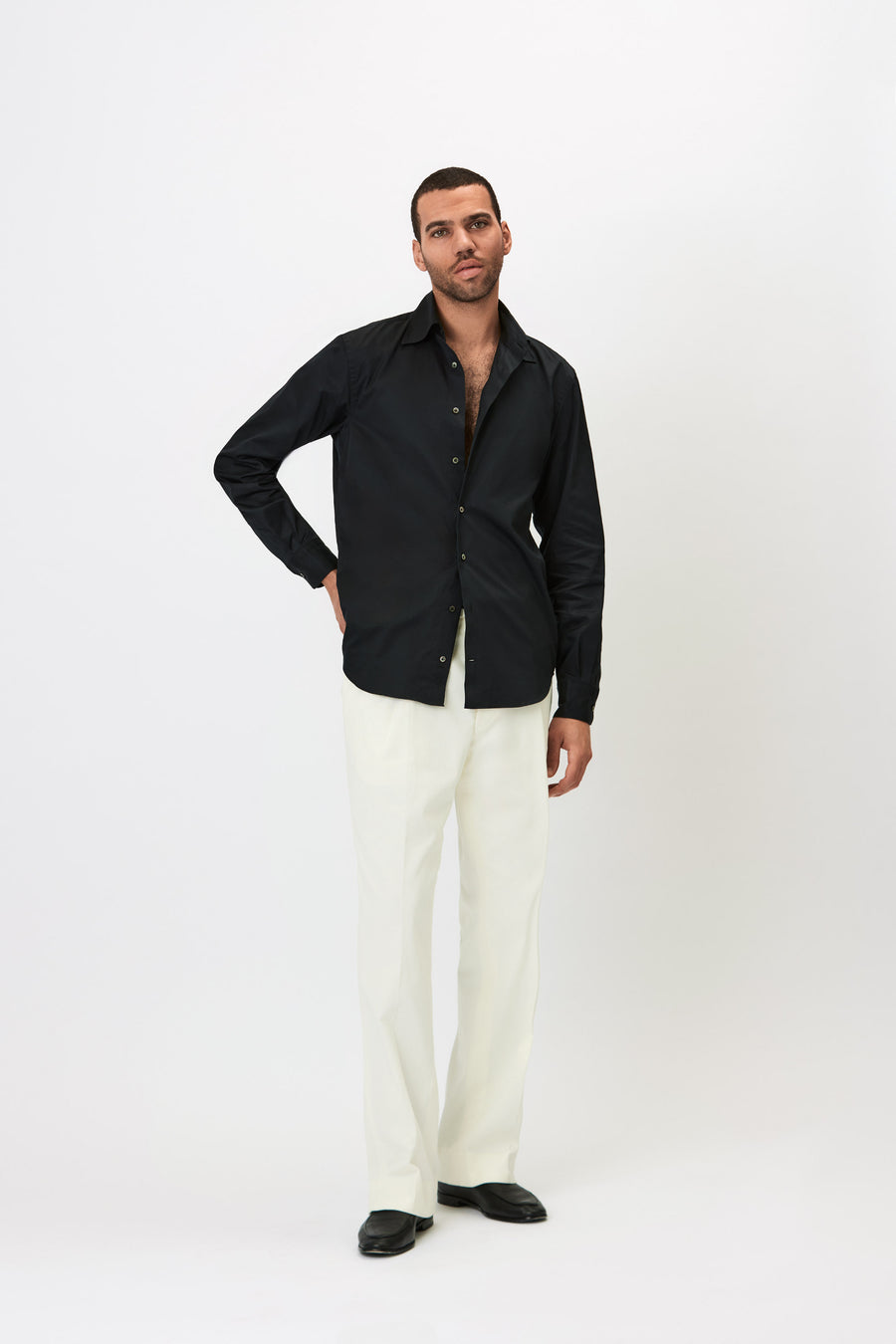 Shirt - Cotton Twill - Black