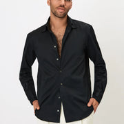 Shirt - Cotton Twill - Black Giabe