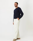 Crew Neck - Wool - Navy Giabe
