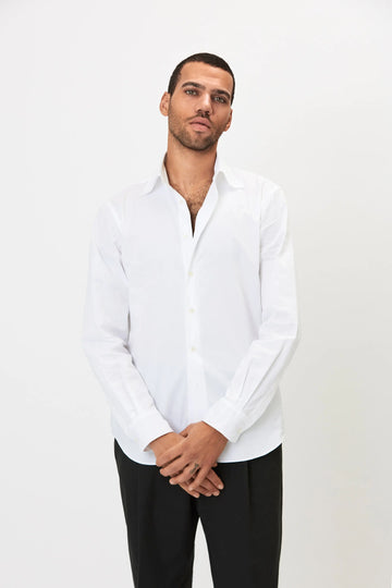 Shirt - Cotton Twill - White Giabe
