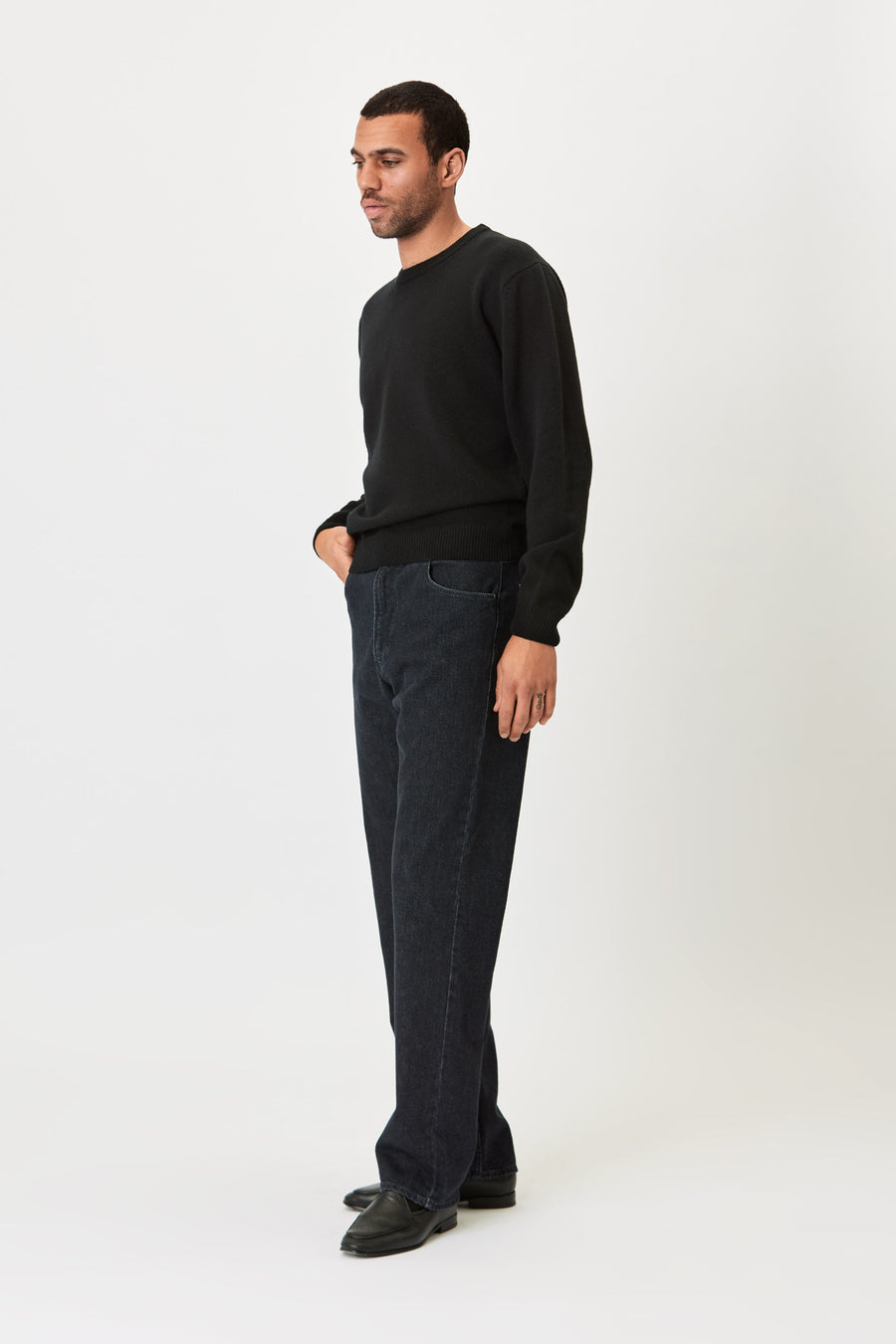 Crew Neck - Wool - Black