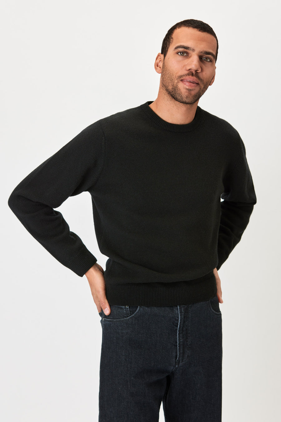 Crew Neck - Wool - Black