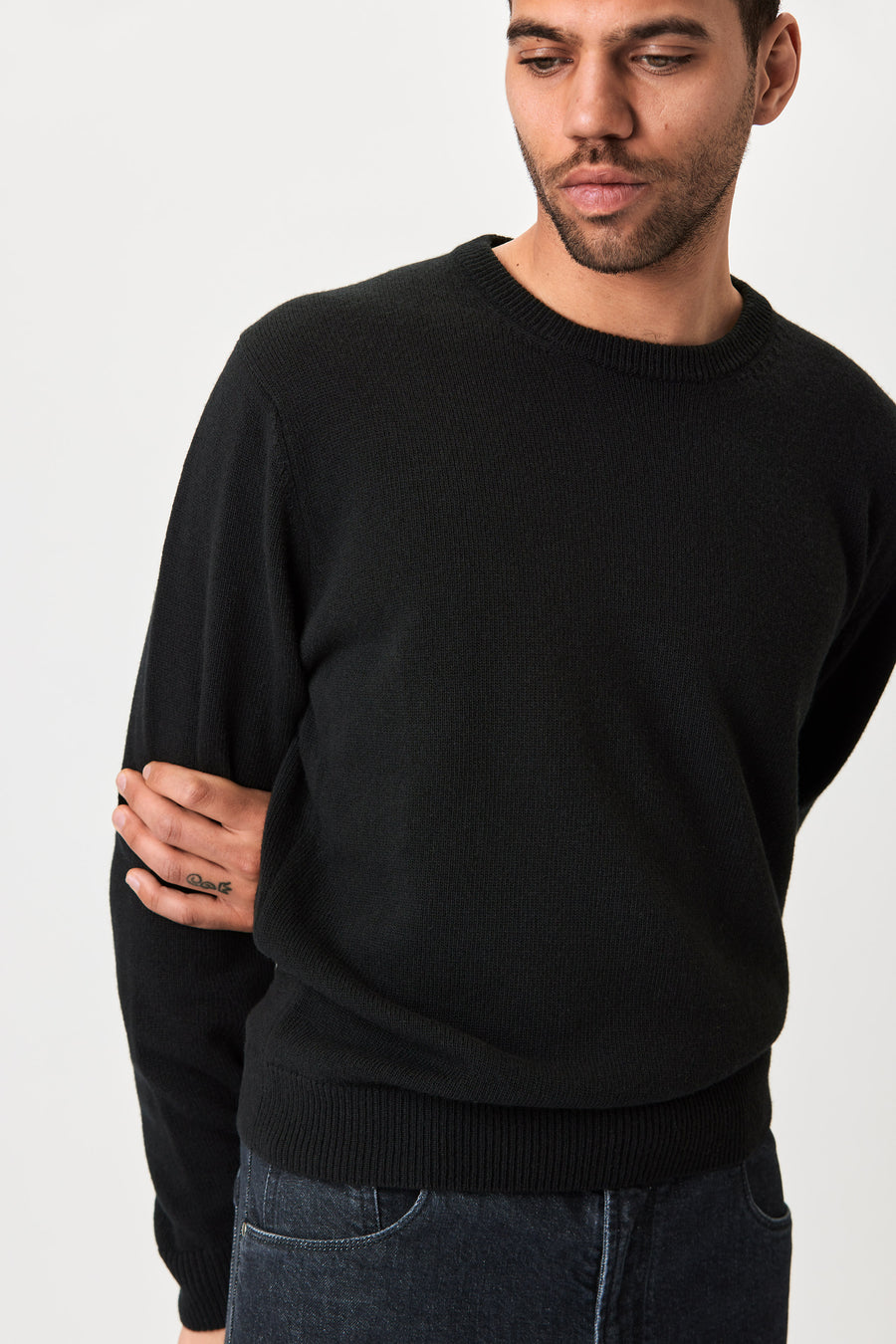 Crew Neck - Wool - Black