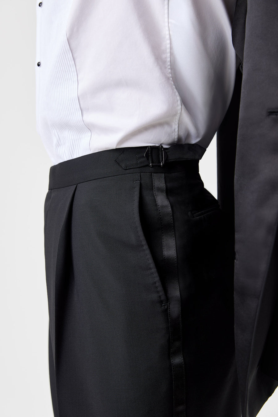 03 - Tuxedo Trousers - Black Giabe