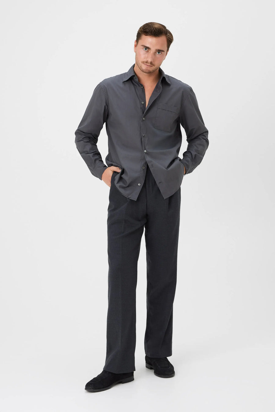 03 - Shirt - Cotton Poplin - Grey
