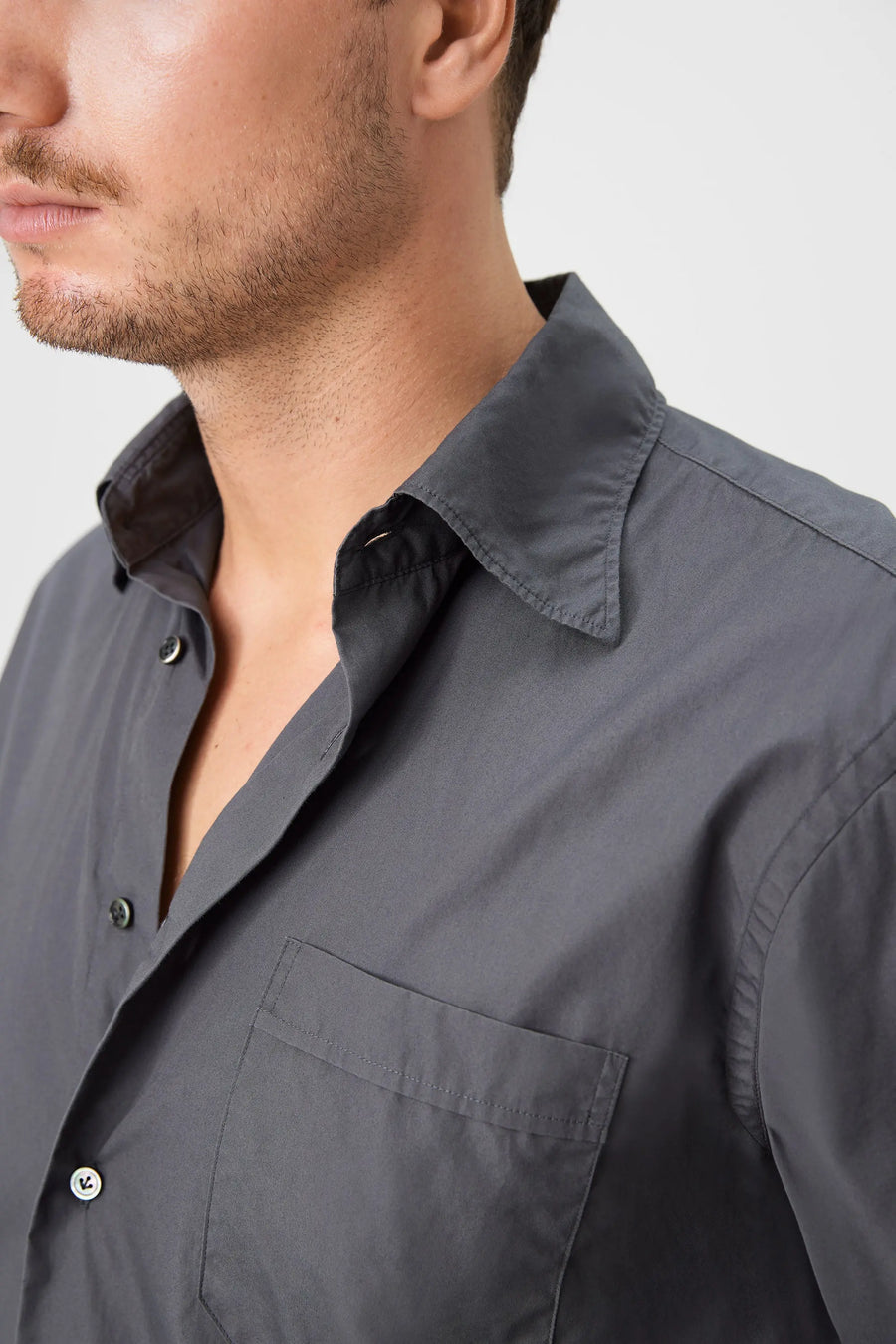 03 - Shirt - Cotton Poplin - Grey