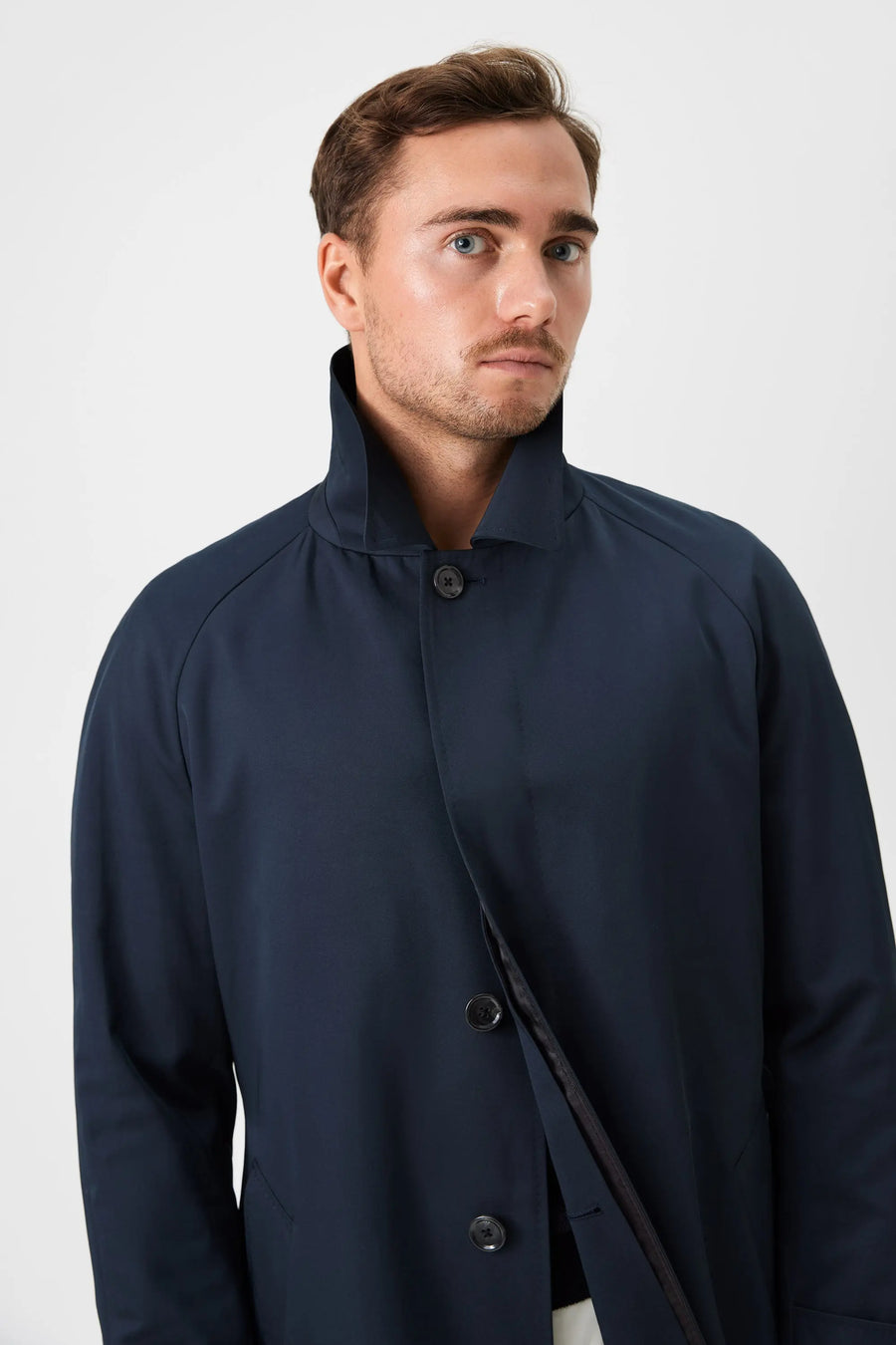 03 - Raglan Car Coat - Navy