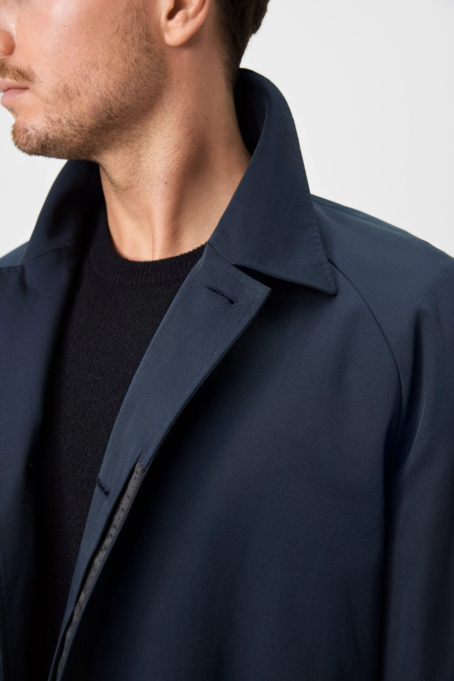 03 - Raglan Car Coat - Navy