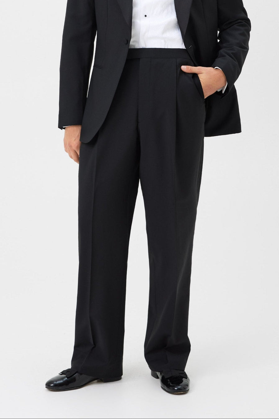 03 - Tuxedo Trousers - Black Giabe