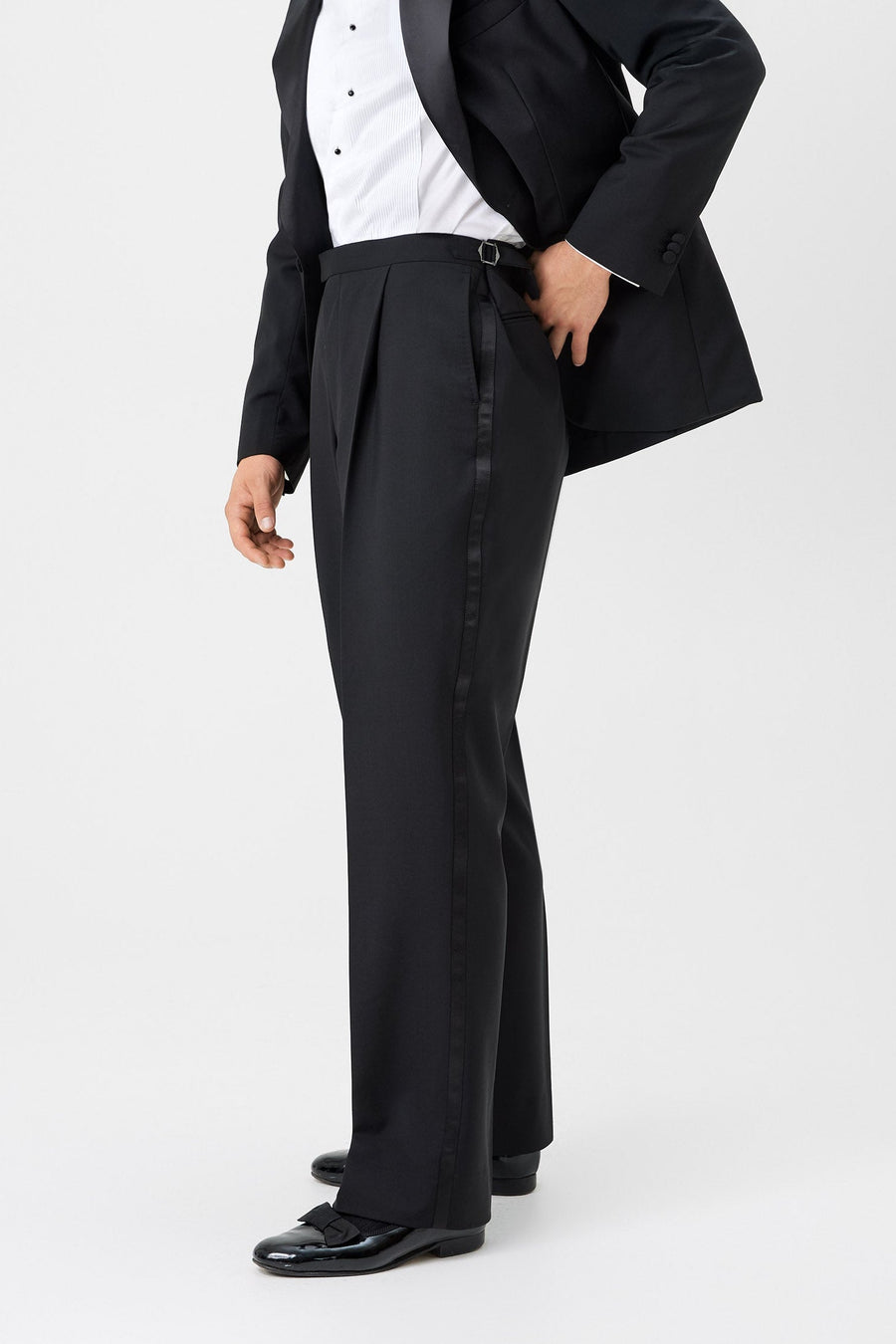 03 - Tuxedo Trousers - Black Giabe