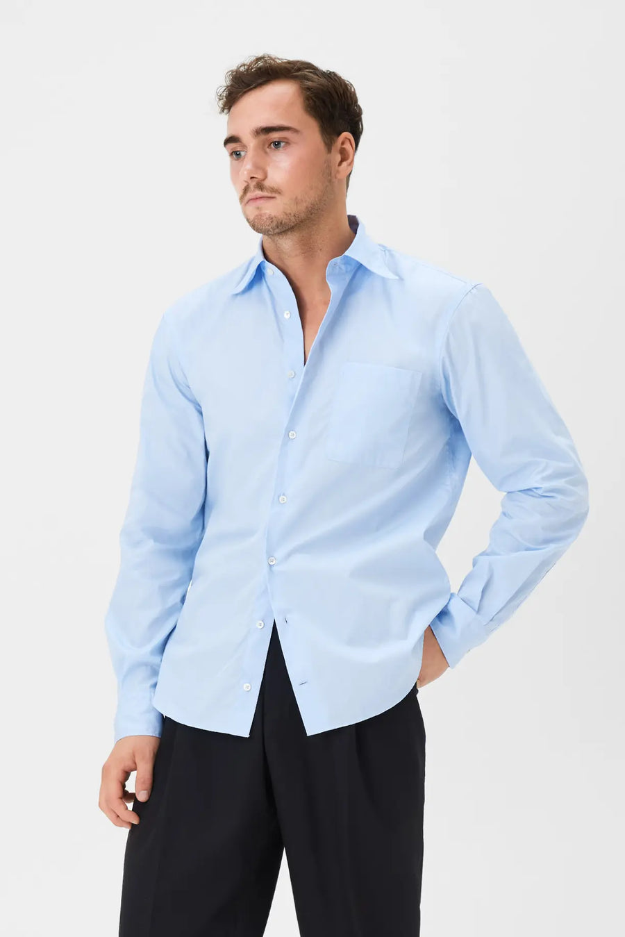 03 - Shirt - Cotton Poplin - Light Blue