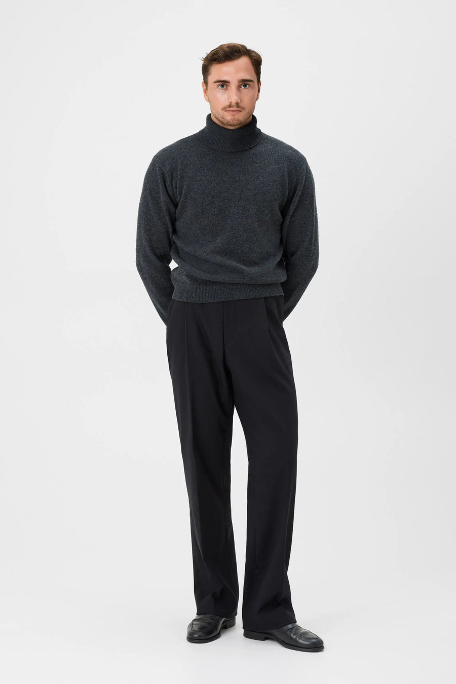 03 - Roll Neck - Wool - Dark Grey